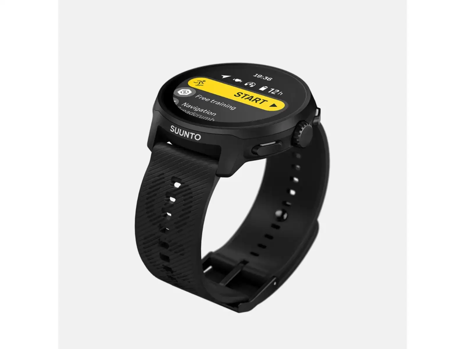 Suunto Run inteligentné hodinky silikónový remienok All Black