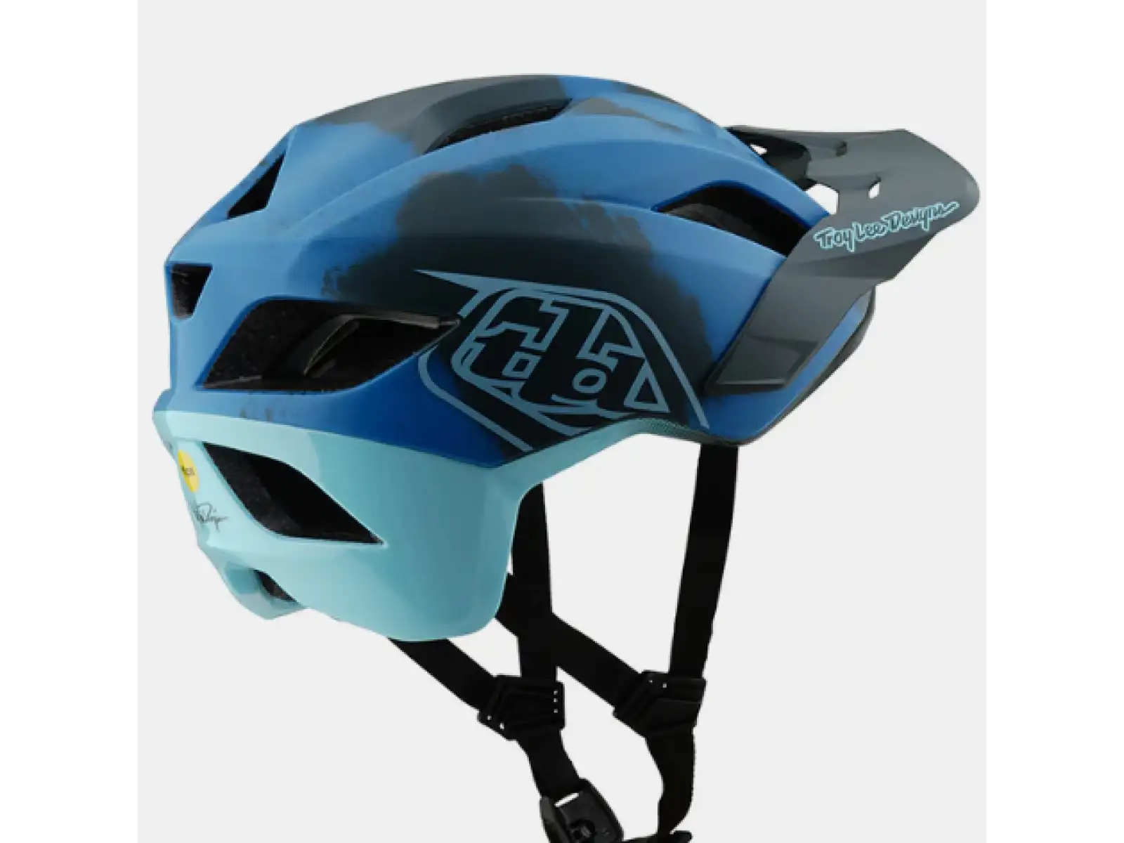 Troy Lee Designs Flowline SE Badge prilba Camo Blue