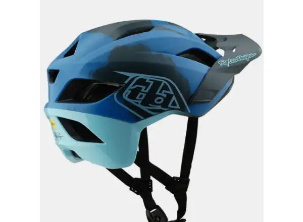 Troy Lee Designs Flowline SE Badge prilba Camo Blue