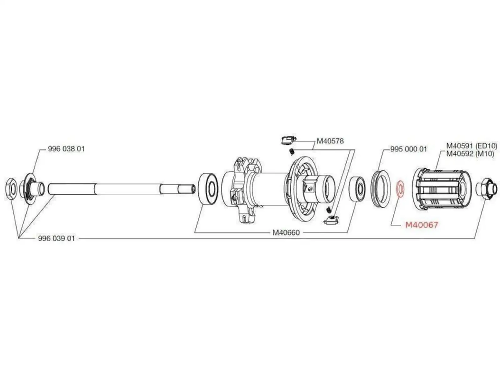 Mavic internal freewheel spacer FTSL/FTSX 1ks