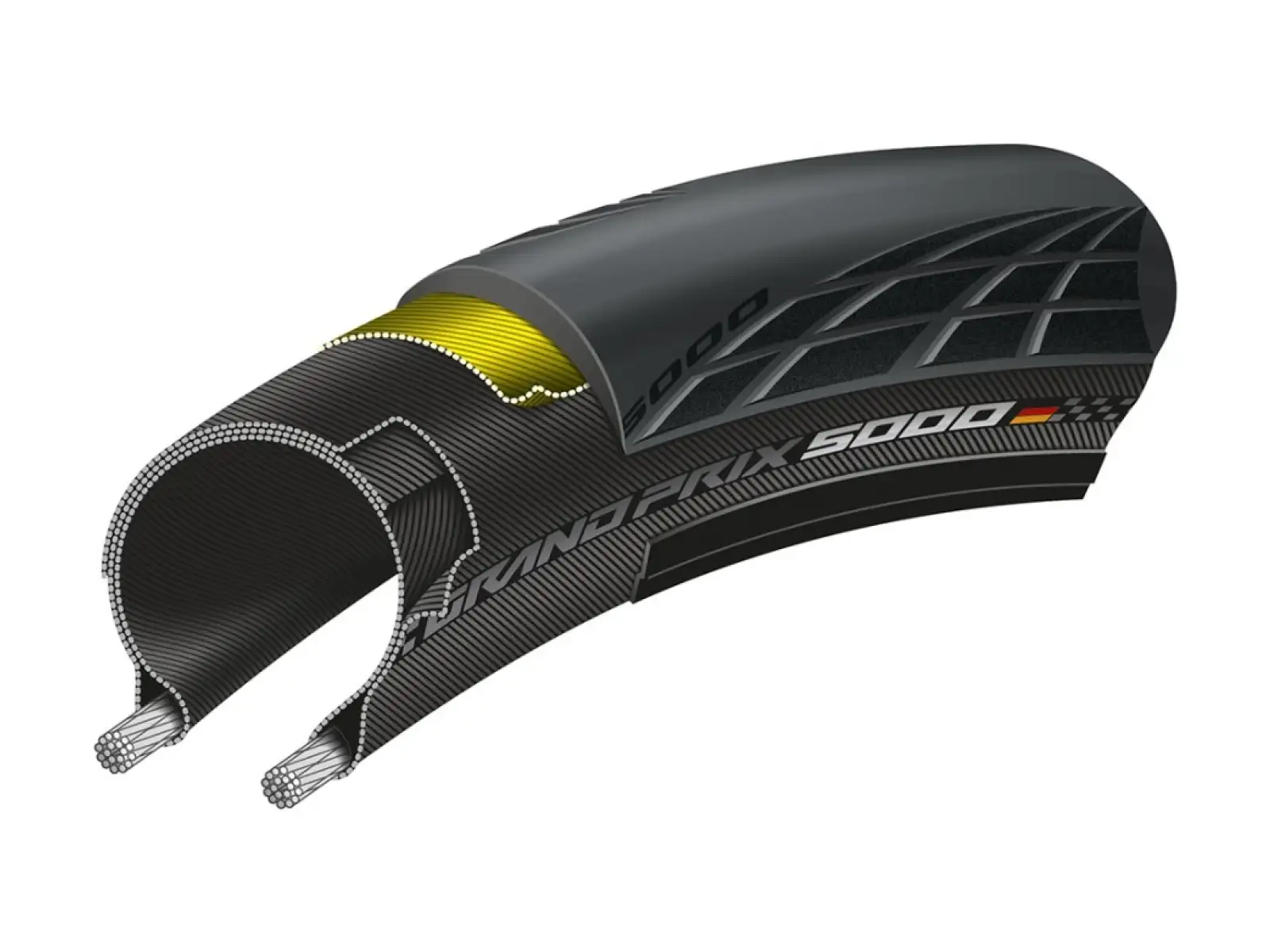 Continental GrandPrix 5000 cestný plášť kevlar 23 - 622 čierna