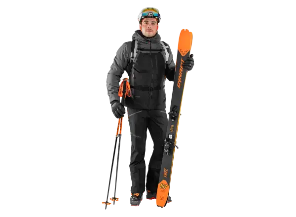 Dynafit Free Infinium Hybrid pánske nohavice s náprsenkou Black out