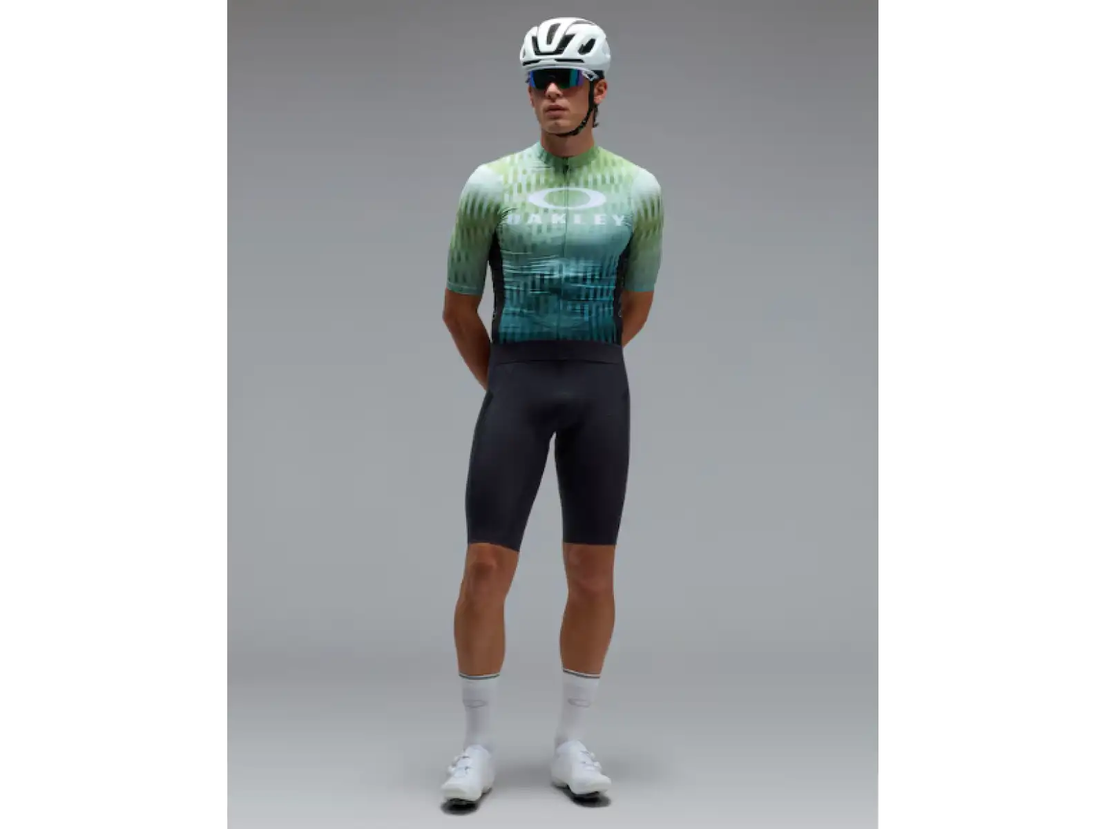 Oakley Icon Training pánsky dres krátky rukáv Green Glitch Print