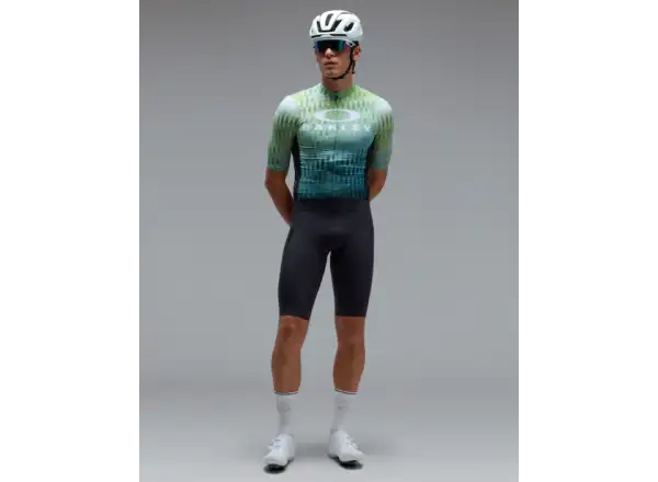 Oakley Icon Training pánsky dres krátky rukáv Green Glitch Print