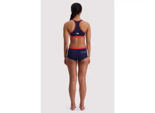 Mons Royale Sierra športová podprsenka Navy/Orange Smash