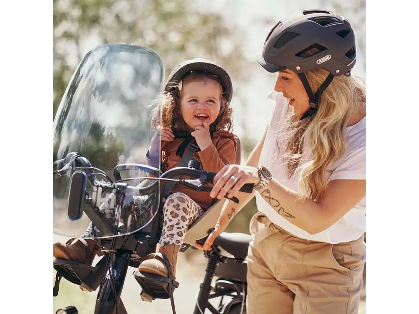 Urban Iki Ta-ke predná sedačka s MTB/ATB adaptérom Inaho Beige/Bincho Black