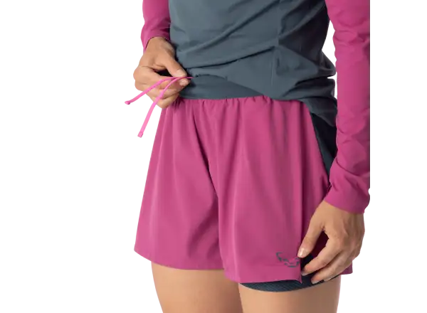 Dynafit Alpine Pro 2v1 dámske bežecké kraťasy Magenta