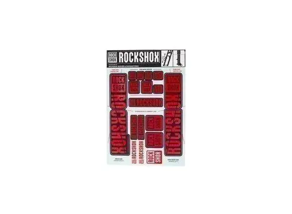 Rock Shox Decal Kit Oxy Red pre BoXXer/Domain Dual Crown