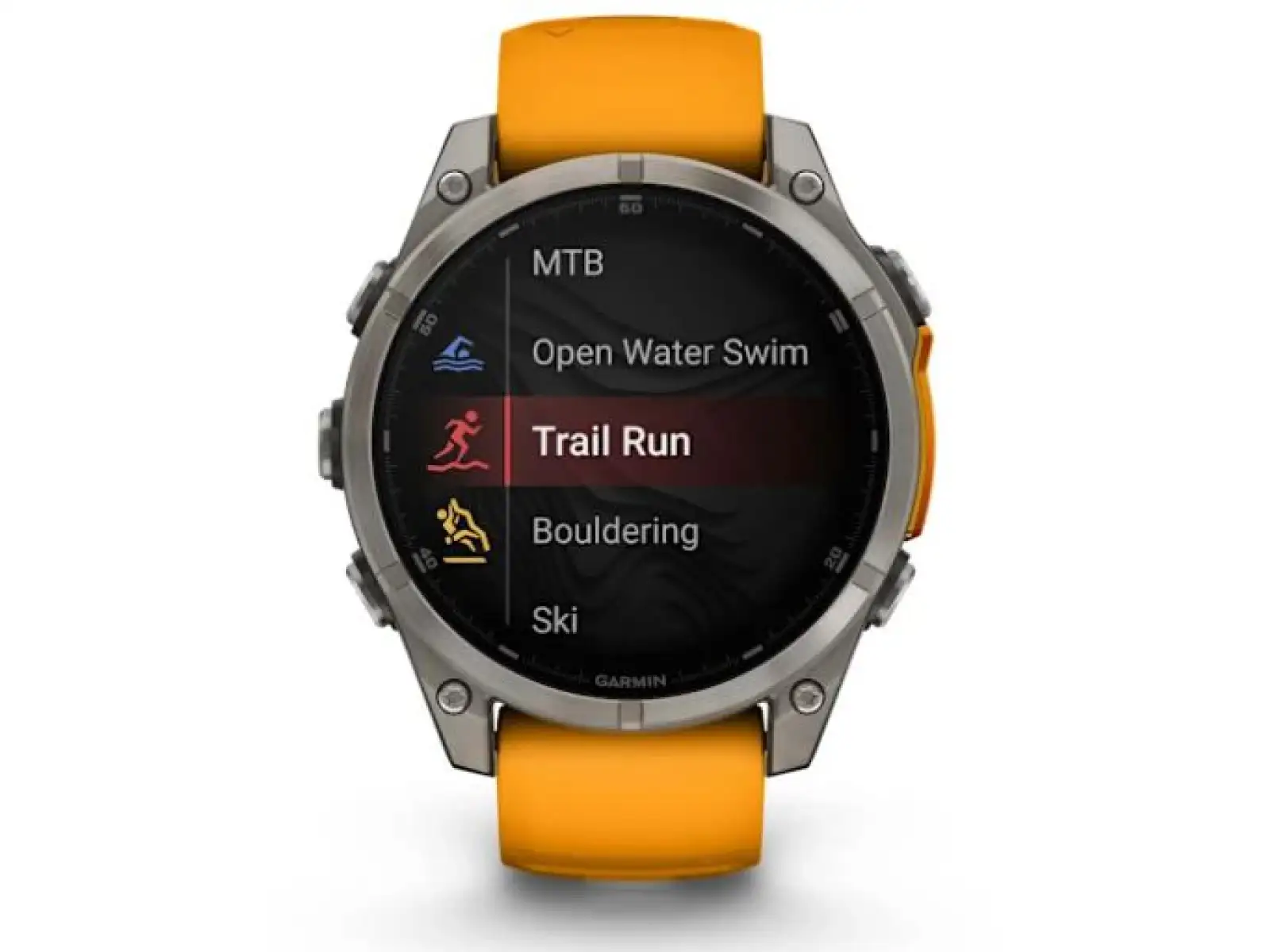 Garmin fenix 8 - 47 mm AMOLED Sapphire inteligentné hodinky Titanium Orange/Graphite