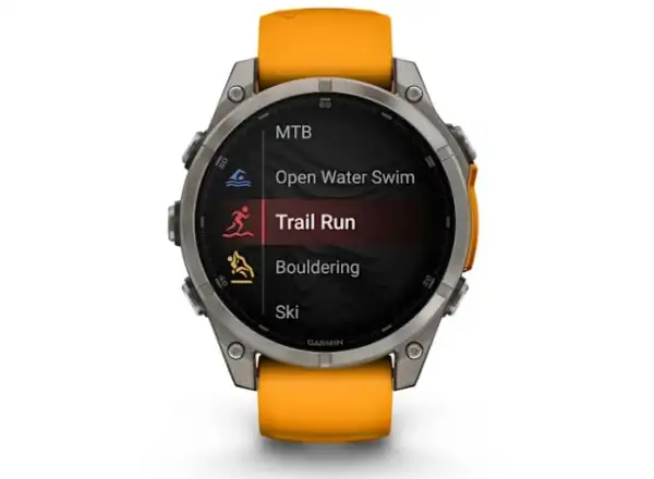 Garmin fenix 8 - 47 mm AMOLED Sapphire inteligentné hodinky Titanium Orange/Graphite